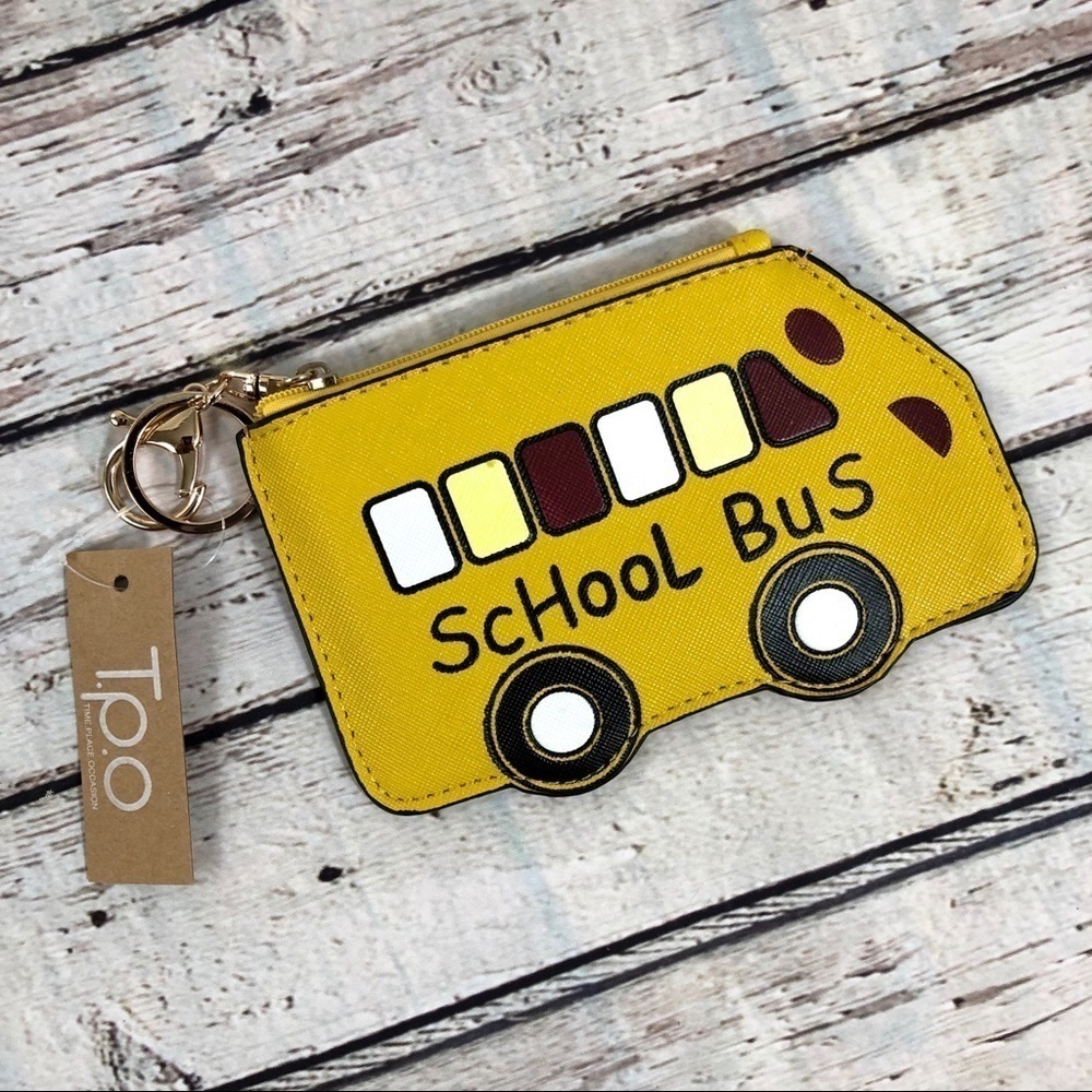 School‎ Bus Key Chain Wallet ID Holder